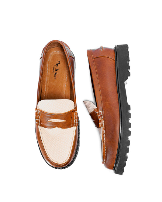 JADE LOAFERS - PYTHON SKIN IN TAN